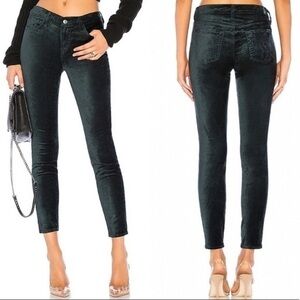 7 For All Mankind Black Velvet Ankle Skinny plus size 26 jen7